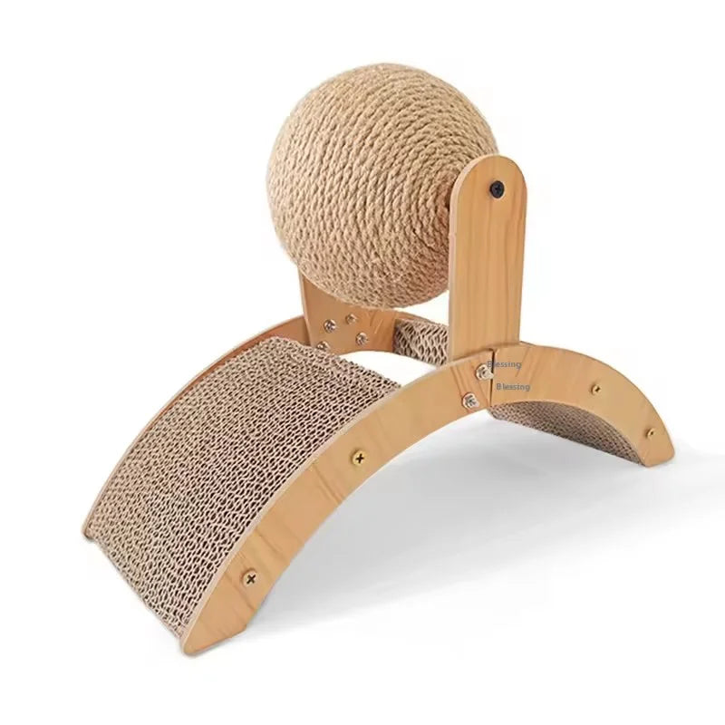 Wooden 2-in-1 Cat Scratcher